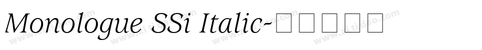 Monologue SSi Italic字体转换